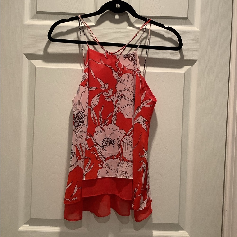 Sienna Sky red strap tank top. Size small.